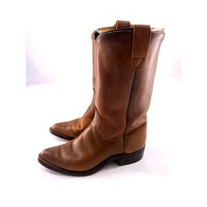 Vintage BF Goodrich Cowboy Boots Kids Size 4.5 B Brown Leather USA Western Rodeo